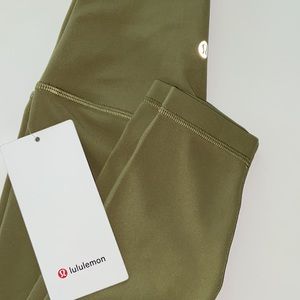 Lululemon High Rise Align Pants 25” Bronze Green Size 0